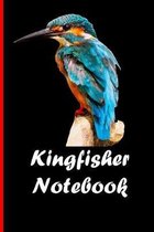 Kingfisher Notebook: Beautiful notebook with bird motive. 6''x9'' inch