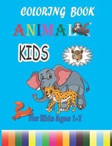 Animal Coloring Book Kids, For Kids Ages 1-7