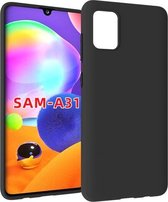 Samsung A31 Hoesje - Samsung Galaxy A31 Hoesje - Zwart Silicone Case