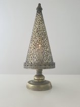 Home Society - kaarsenhouder kerstboom - staal - goud bewerkt