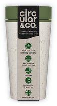 Circular&Co. herbruikbare to go koffiebeker (rCUP) crème/groen 12oz/340ml