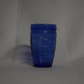 set van 4 water-glazen, blauw 11, 5 x Ø 7 cm