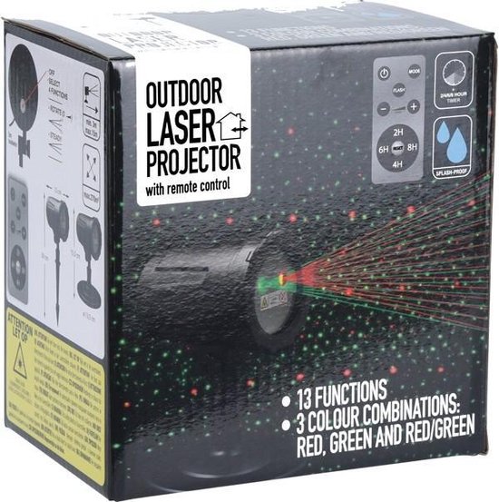 bol.com | Laser projector - Kerst Projector - Kerstverlichting -  Kerstdecoratie - Met timer en...