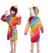 Badjas Unicorn, Rainbow style. 140cm, kledingmaat 128/134