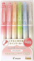 Pilot FriXion Light Natural Colour - Uitwisbare Highlighters  6 Colour Set verpakt in een A6 Zipperbag