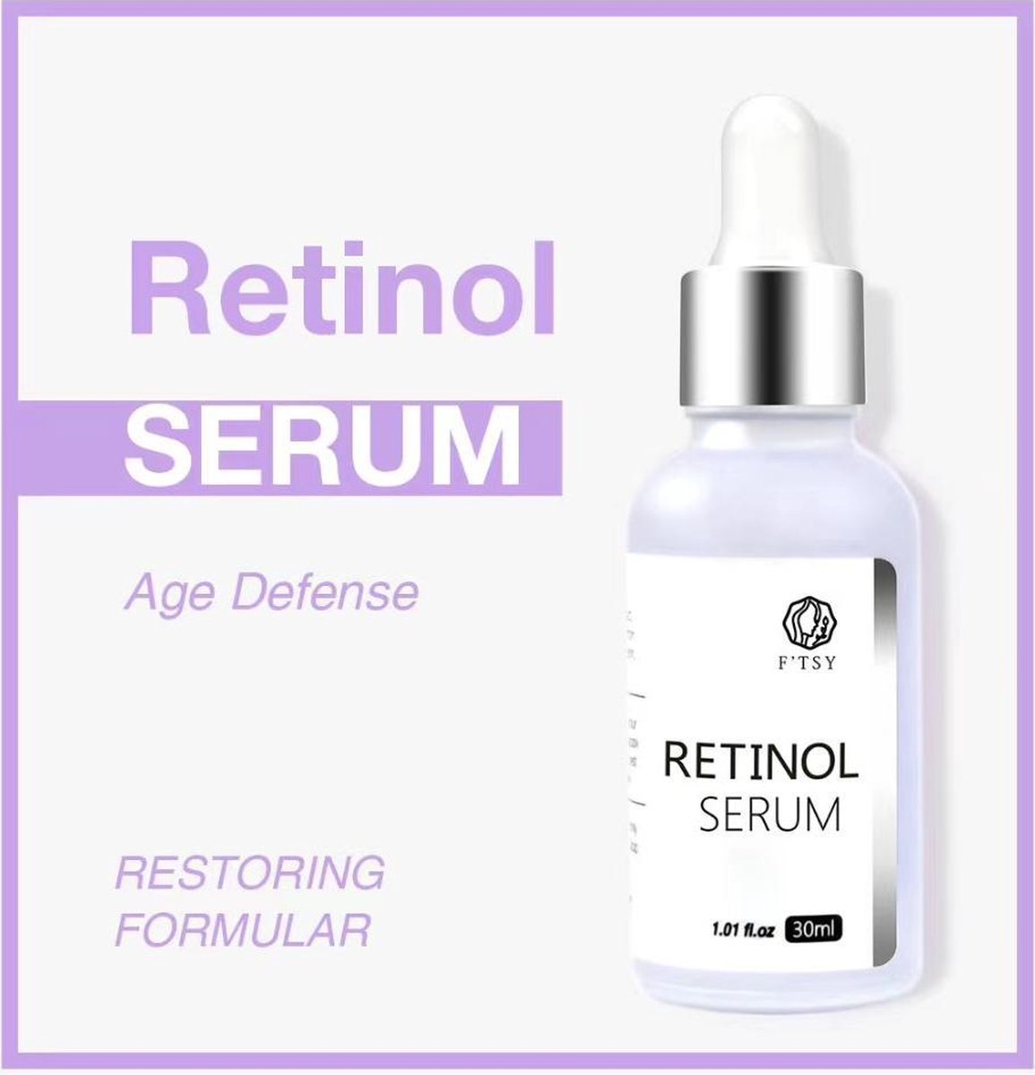 Original Active Retinol Serum - Met Vitamine E & Hyaluronzuur - Gezichtsserum - Collageen - Anti Aging - Celvernieuwing - Anti-Acne - Tegen Mee-eters en Grove Poriën - Vermindert fijne lijntjes - 30ml