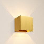 Wandlamp Gymm Goud - 10x10x10cm - 1x G9 LED 3,5W 2700K 350lm - IP20 - Dimbaar > wandlamp goud | wandlamp binnen goud | wandlamp hal goud | wandlamp woonkamer goud | wandlamp slaapk