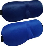3D Slaapmaskers Blauw & Donker Blauw - Thuis – Slaapmasker - Verduisterend - Onderweg - Vliegtuig - Festival - Slaapcomfort - oDaani