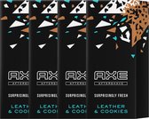 Bol.com Axe - Aftershave - Leather & Cookies - 4 x 100ML aanbieding