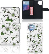 Book Case Motorola Moto G 5G Plus Hoesje Dogwood Flowers