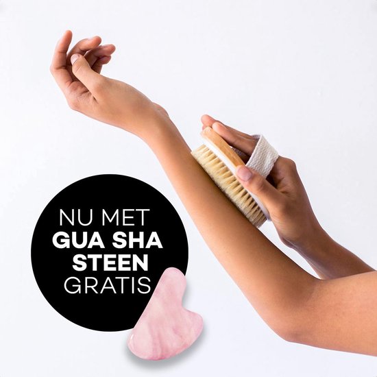 GUT™ Dry Brushing Huidborstel & Gua Sha Steen AntiCellulitis Borstel