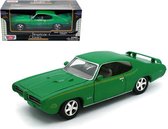 1969 Pontiac GTO Judge (Groen) 1/24 Motor Max - Modelauto - Schaalmodel - Model auto