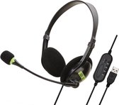 Headset | Koptelefoon | Microfoon | On ear | In line controls | USB | Zwart