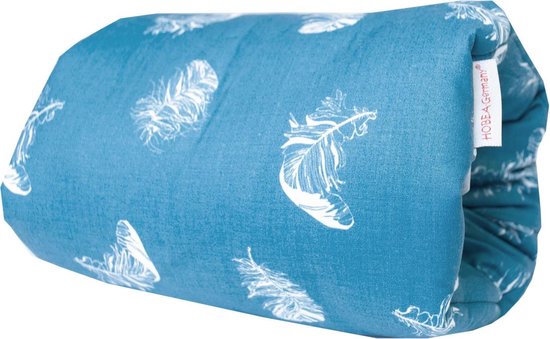Voedingskussen - Hobea Mini voedingskussen blauw met veren