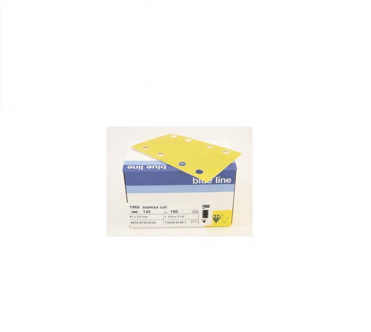 Schuurpapier voor schuurmachine - 50 stuks - Korrelgrootte 280 - Vlak schuurmachine - Multi schuurmachine - 81 x 133 mm - Siarexx