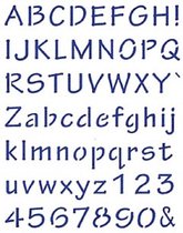 Alfabet+cijfers-7 Ami stencil A4