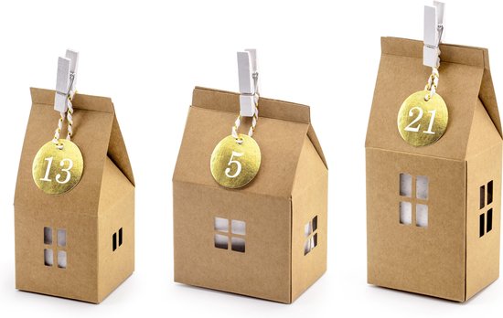 DIY Advent Kalender Kraft & Goud