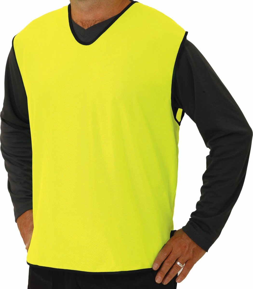 10 x Pirotti mesh trainingsovergooier / hesje - fluor geel - maat: large