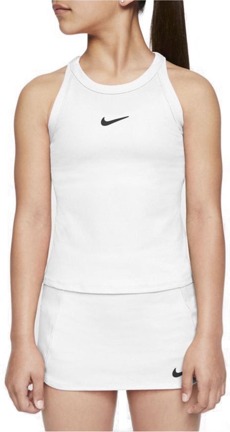Nike Sportshirt - Maat S - Meisjes - wit,zwart 128/140 | bol.com