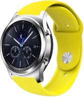 Siliconen Smartwatch bandje - Geschikt voor  Samsung Gear S3 sport band - geel - Horlogeband / Polsband / Armband