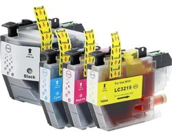 MediaHolland - Huismerk Inkt Cartridges voor Brother LC-3219XL Printers - Set van 4 Stuks - 4 Kleuren - Brother Inktpatronen, Cartridge
