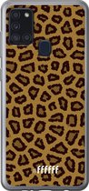 Samsung Galaxy A21s Hoesje Transparant TPU Case - Leopard Print #ffffff