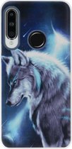 ADEL Siliconen Back Cover Softcase Hoesje Geschikt Voor Huawei P30 Lite - Wolf