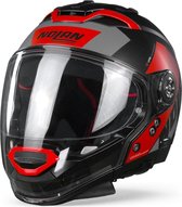 Nolan N70-2 GT Celeres 31 Flat Black Red Silver Integraalhelm - Motorhelm - Maat XL