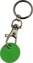 Karabijnhaak sleutelhanger incl. 24mm sleutelring - 100 stuks (winkelwagenmunt bevestiging)