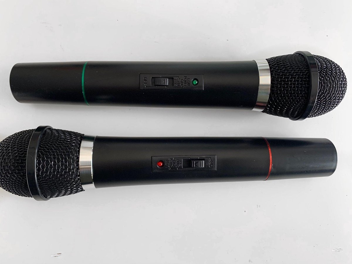 Karaoke set Twee draadloze microfoons Draadloos Kerstcadeau
