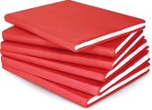 Dresz rekbare boekenkaft A4 rood. 6 stuks