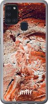 Samsung Galaxy A21s Hoesje Transparant TPU Case - Orange Red Party #ffffff