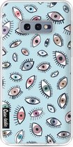 Casetastic Samsung Galaxy S10e Hoesje - Softcover Hoesje met Design - Eyes Blue Print