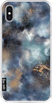 Casetastic Apple iPhone XS Max Hoesje - Softcover Hoesje met Design - Smokey Dark Marble Print