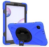 Samsung Galaxy Tab A 8.4 (2020) Cover - Hand Strap Armor Case Met Pencil Houder - Blauw