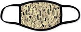 Mondkapje bloemenprint | wasbaar mondmasker | bloemen geel | Leuke mondkapjes