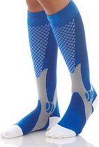 Premium Compressiekousen Compressiesokken Hardlopen - Trailrunnen - Duursport - Obstacle Run - Unisex Blauw maat EU 39-43