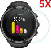 Tempered Glass Screenprotector Geschikt Voor Suunto 9/Suunto 9 Baro - Screen Protector Ultradun Gehard Glas - Display Schermbeschermer Beschermglas - Set Van 5 Stuks