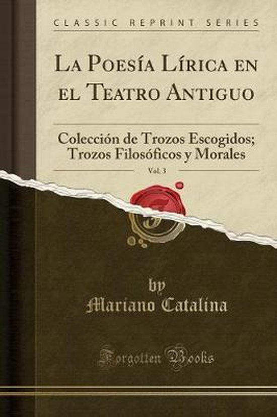 La Poesía Lírica En El Teatro Antiguo, Vol. 3 - cover