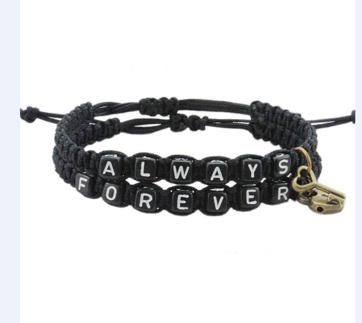 Forever & Always armband set voor Hem en Haar - Hartje - Sleutel - Romantisch Liefdes Relatie Koppel Cadeau - Mannen Cadeautjes - Cadeau voor Man - TrendFox