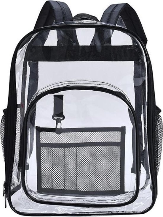 Transparante Rugtas - Doorzichtig - tas - schooltas - backpack - baggage -  luggage -... | bol.com