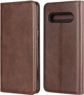 LG V60 ThinQ Portemonnee Stand Hoesje Coffee