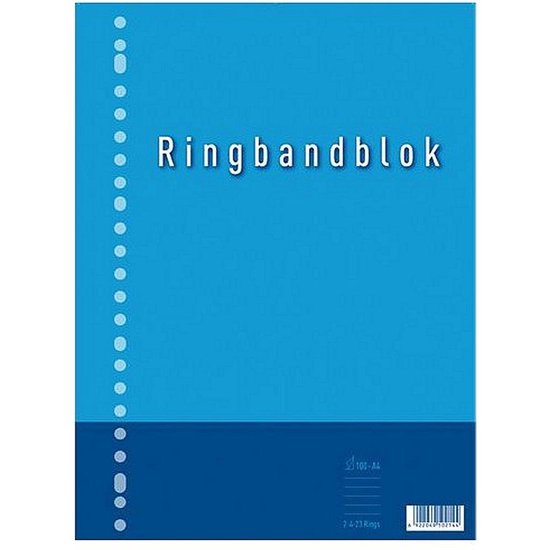 Ringbandblok blauw A4 lijn 23R 60grs 80 vel - Kangaro