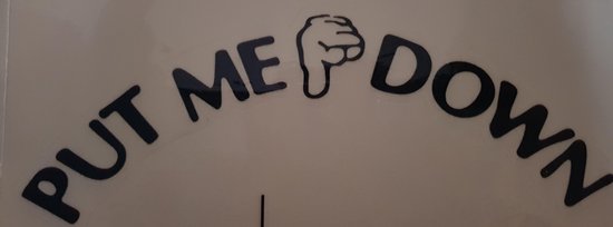 PUT ME DOWN | WC sticker