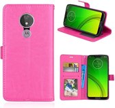 Motorola Moto G7 Power hoesje book case roze