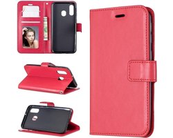 Telefoonhoesje - Bookcase Geschikt voor: Samsung Galaxy A40 hoesje book case rood