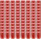vidaXL Jampotten met rode deksels 96 st 230 ml glas  VDXL_50801