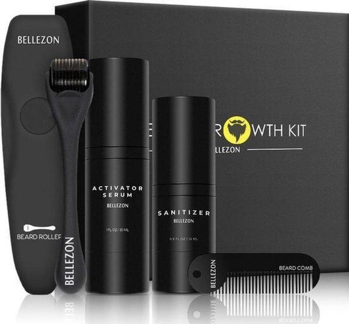 Baardgroei kit met dermaroller