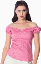 Dancing Days Off shoulder top -L- BALLERINA SPOT Roze