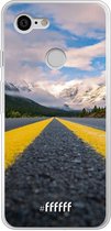 Google Pixel 3 Hoesje Transparant TPU Case - Road Ahead #ffffff